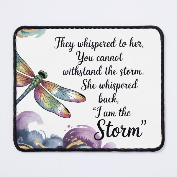 Item preview, They Whispered, "You Cannot Withstand The Storm." She Whispered Back, "I Am The Storm" Multicoloured Watercolor Dragonfly 002 designed and sold by TeesYouWant.