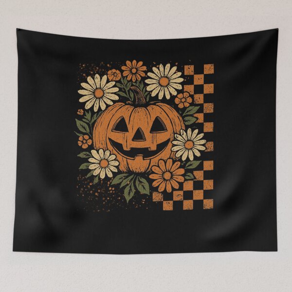 Item preview, Retro Floral Pumpkin Funny Pumpkin Halloween / Preppy Halloween Spooky Season Gift Men Woman kids  designed and sold by Taylor  ART.