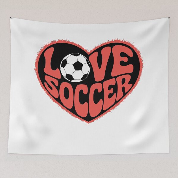 Item preview, Love Soccer – Retro Heart-Shaped Typography Design designed and sold by AFernandesDSG.