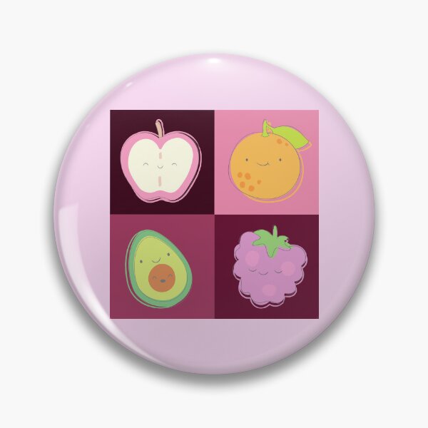 Item preview, Kawaii Fruit Friends – Apple, Orange, Avocado & Grapes designed and sold by JirehKollezion.