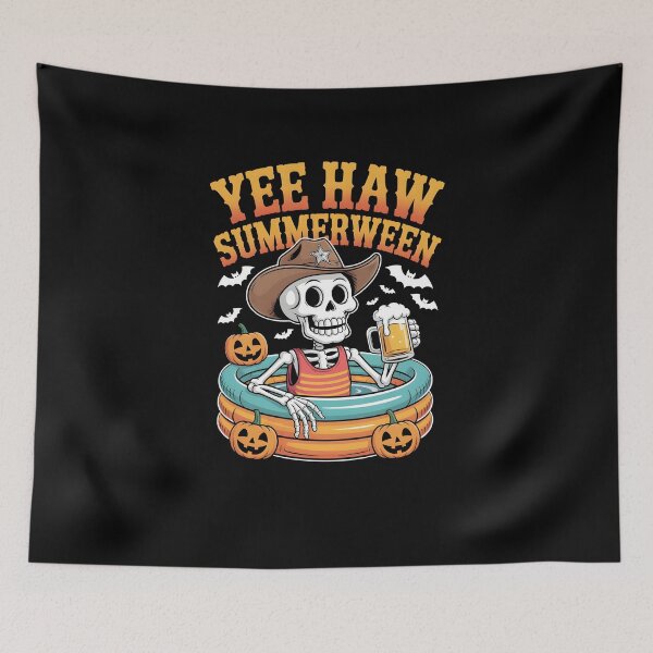 Item preview, Yee Haw Summerween Cowboy Skeleton Western Halloween designed and sold by MissRasheedHam.