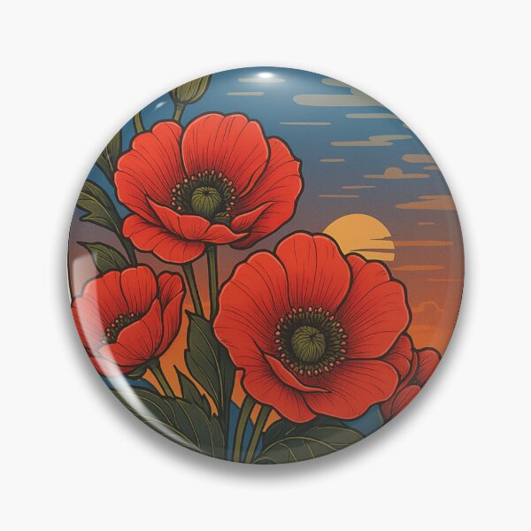 Artikelvorschau, Poppy Flowers in Evening Light entworfen und verkauft von iamdesigns14.