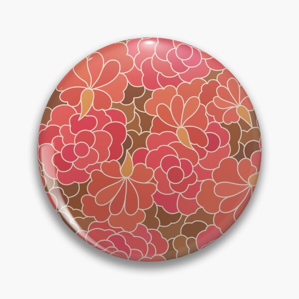 Item preview, Funky florascape in coral pink designed and sold by runcatrun.