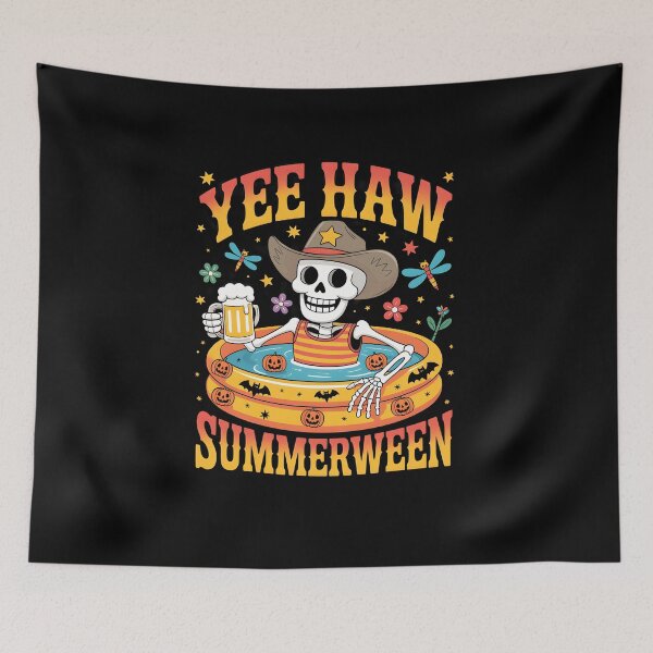 Item preview, Yee Haw Summerween Cowboy Skeleton Western Halloween Funny designed and sold by MissRasheedHam.