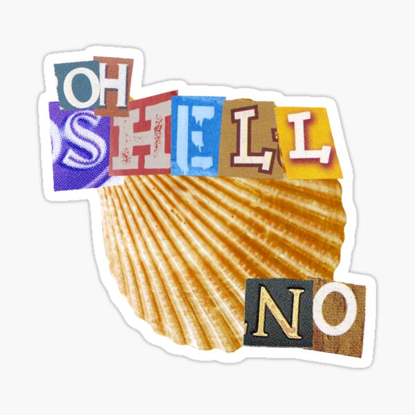 Vista previa del artículo con la obra «¡Oh, Shell, no! Cita de cartas de revista», diseñado y vendido por RosesVisuals.