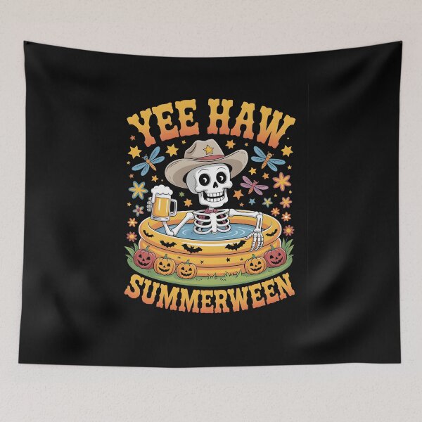 Item preview, Copy of Yee Haw Summerween Cowboy Skeleton Western Halloween Funny designed and sold by MissRasheedHam.