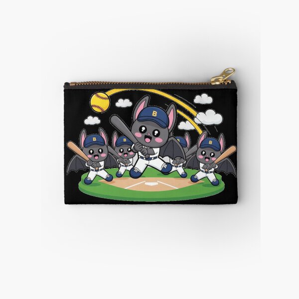 Item preview, Cute Baseball Bat Team – Funny Kawaii Bats Playing Baseball Design designed and sold by Kashear.