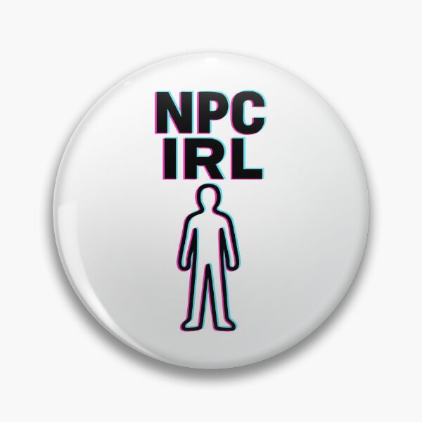 Item preview, NPC IRL – Glitch Neon Outline Figure (Idle Pose Meme 2025) designed and sold by BeetleDots.