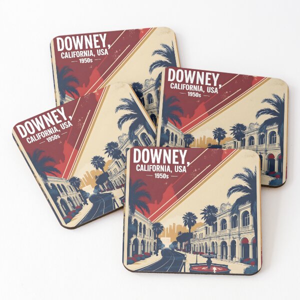 Item preview, Downey California 1950s USA Vintage Travel Tourism designed and sold by TravelersGems.