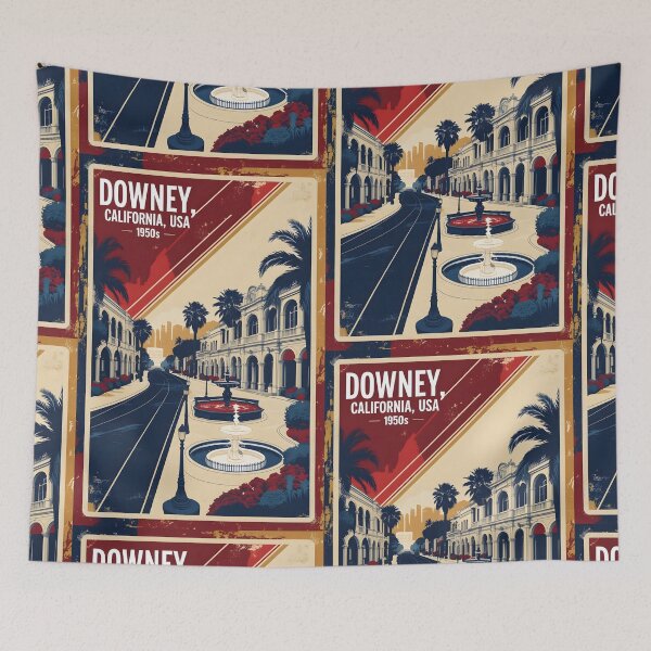 Item preview, Downey California 1950s USA Vintage Travel Tourism designed and sold by TravelersGems.