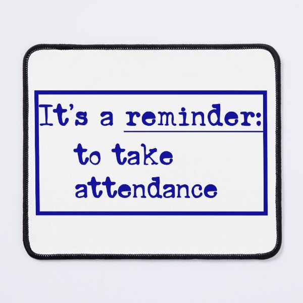 Item preview, Reminder: Take Attendance – Minimal Typewriter Font Design for Teachers (blue) designed and sold by EmeraldeaArt.
