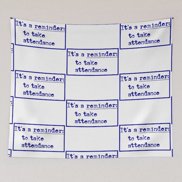 Item preview, Reminder: Take Attendance – Minimal Typewriter Font Design for Teachers (blue) designed and sold by EmeraldeaArt.