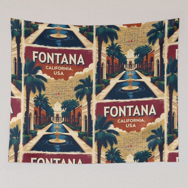 Item preview, Fontana California 1950s USA Vintage Travel Tourism  designed and sold by TravelersGems.