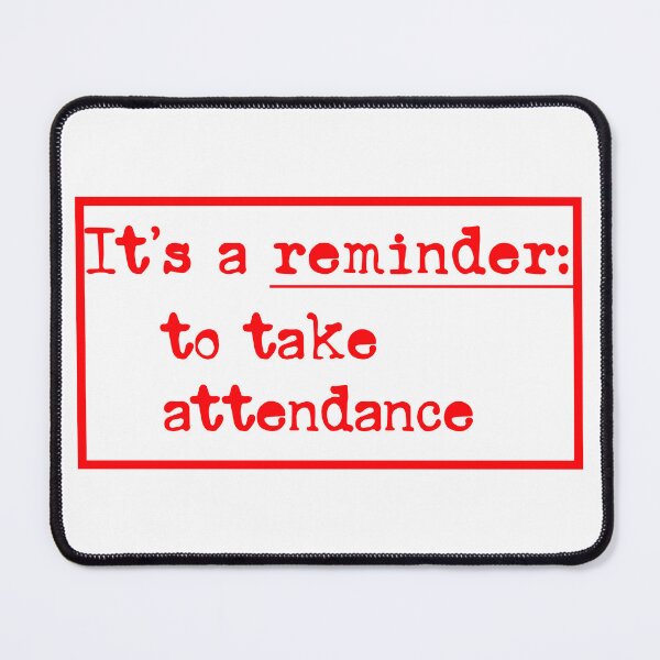 Item preview, Reminder: Take Attendance – Minimal Typewriter Font Design for Teachers (red) designed and sold by EmeraldeaArt.