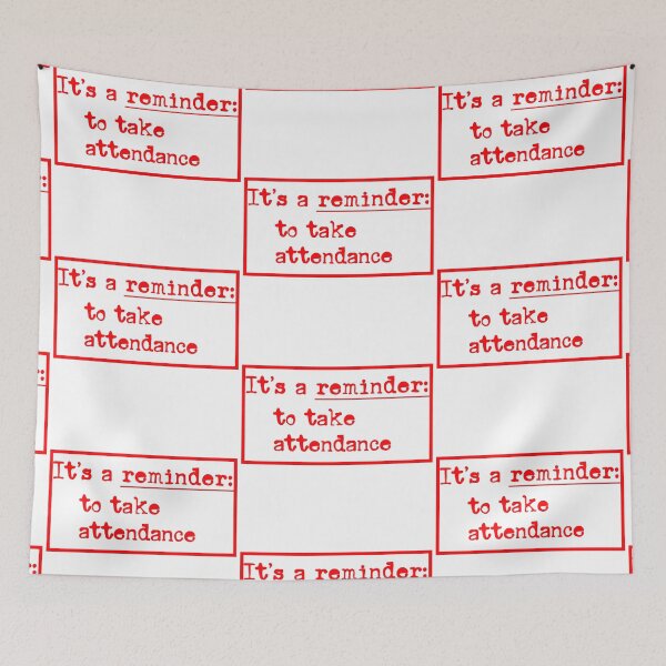 Item preview, Reminder: Take Attendance – Minimal Typewriter Font Design for Teachers (red) designed and sold by EmeraldeaArt.