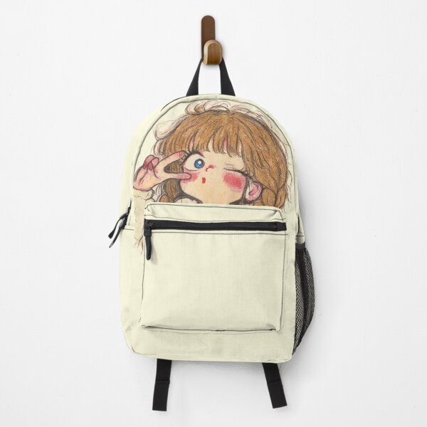 Item preview, Cute Winking Girl with Braids designed and sold by HerSteps.