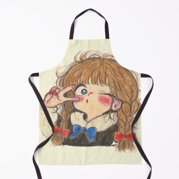 Item preview, Cute Winking Girl with Braids designed and sold by HerSteps.