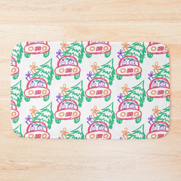 Item preview, Cute childish drawing with wax crayons.Christmas car designed and sold by BubushonokArt.