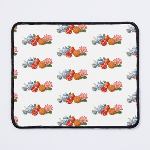 Item preview, Mid autumn festival tea set with mooncake and fruit, transparent background, AI generated designed and sold by dvoevnore.