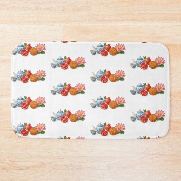 Item preview, Mid autumn festival tea set with mooncake and fruit, transparent background, AI generated designed and sold by dvoevnore.