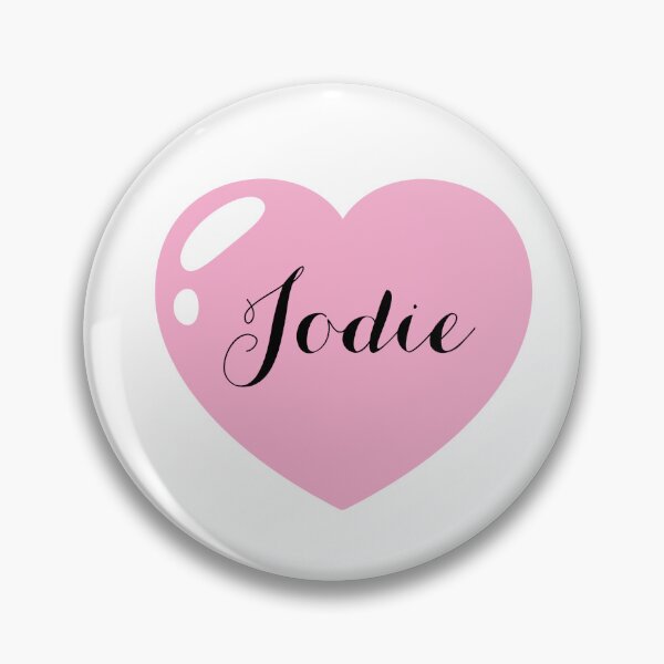 Artikelvorschau, Name Jodie mit rosa Herz entworfen und verkauft von Monika Howarth.