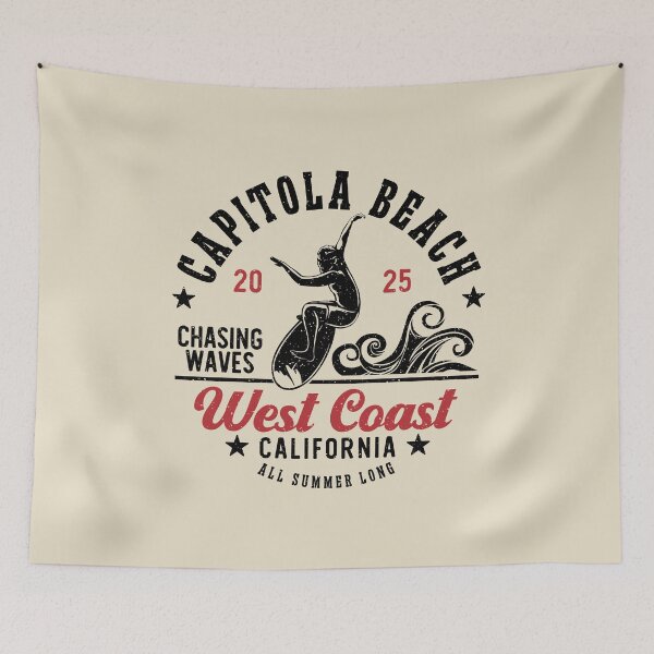 Item preview, Surfing Capitola Beach Surf Santa Cruz County California designed and sold by eclecTEEq.