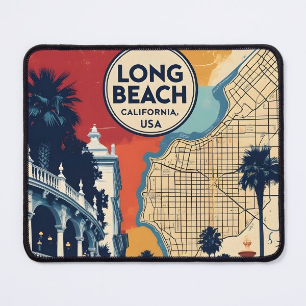 Item preview, Long Beach California 1950s USA Vintage Travel Tourism designed and sold by TravelersGems.