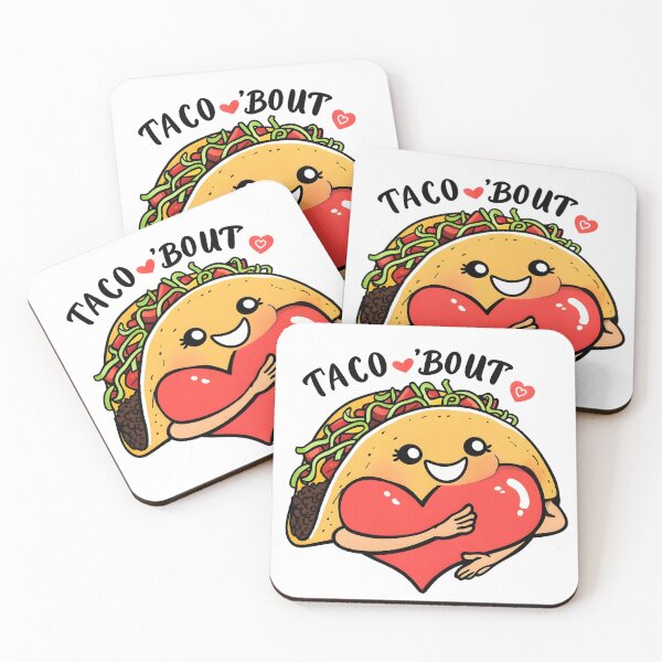 Item preview, Taco 'Bout Love – Cute Taco Hugging Heart  Funny Food Pun T-Shirt designed and sold by JaroPrints.