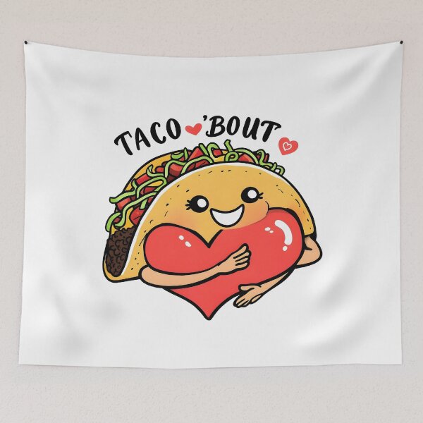 Item preview, Taco 'Bout Love – Cute Taco Hugging Heart  Funny Food Pun T-Shirt designed and sold by JaroPrints.