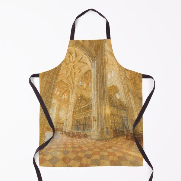 Item preview, Majestic Interior of Segovia Cathedral – Watercolor Art designed and sold by Moments Abroad.