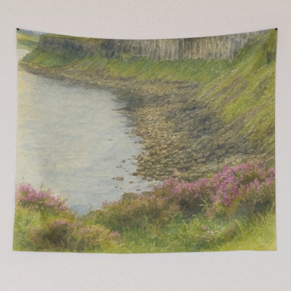 Item preview, Watercolor Cliffs of Portree – Isle of Skye Coastline designed and sold by Moments Abroad.