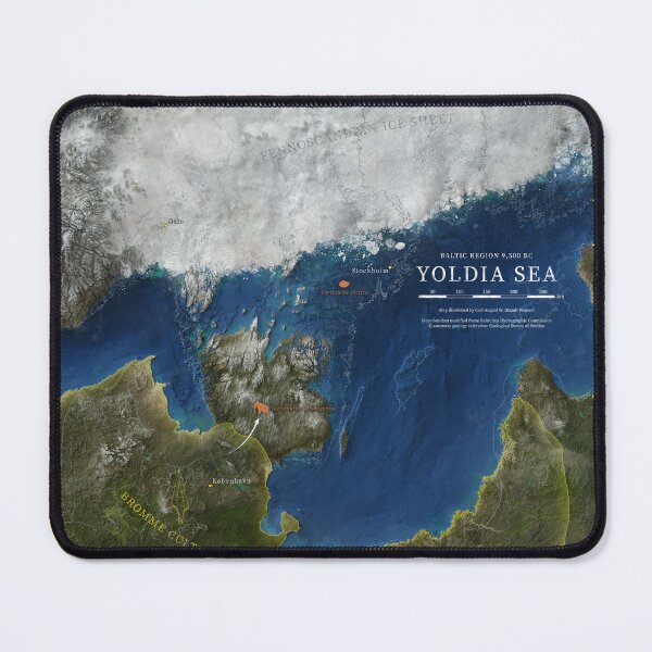 Item preview, Map of the Yoldia Sea - Baltics 9,500 years BC designed and sold by CarlAugustW.