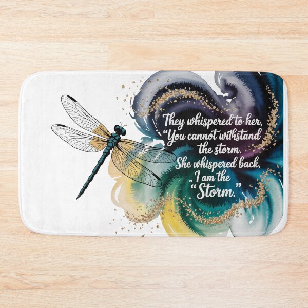 Item preview, They Whispered to her, "You Cannot Withstand The Storm." She Whispered Back, "I Am The Storm" Multicolored Watercolor Dragonfly 003 designed and sold by TeesYouWant.