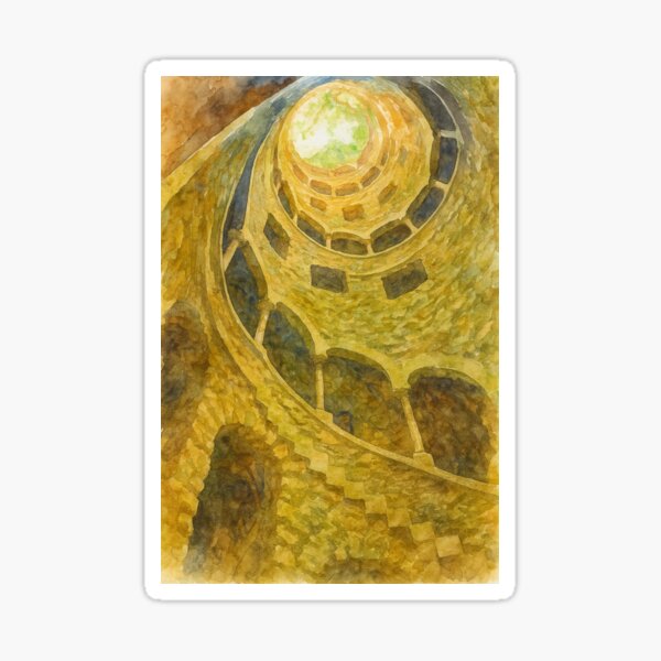 Item preview, Mystical Spiral Staircase – Watercolor of Sintra’s Initiation Well designed and sold by Moments Abroad.