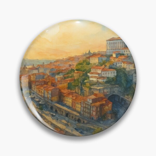 Item preview, Sunlit Porto: Watercolor View from Dom Luís I Bridge designed and sold by Moments Abroad.