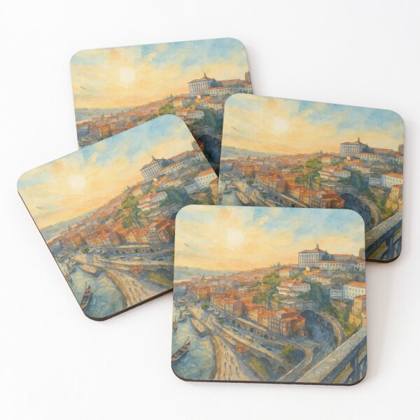 Item preview, Sunlit Porto: Watercolor View from Dom Luís I Bridge designed and sold by Moments Abroad.