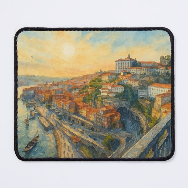 Item preview, Sunlit Porto: Watercolor View from Dom Luís I Bridge designed and sold by Moments Abroad.