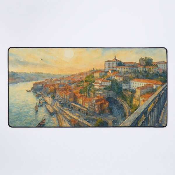Item preview, Sunlit Porto: Watercolor View from Dom Luís I Bridge designed and sold by Moments Abroad.