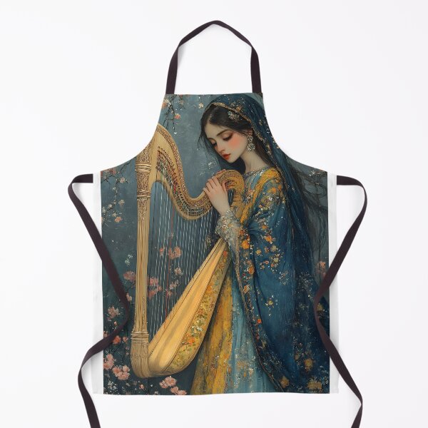 Item preview, Captivating Harpist Surrounded by Floral Blooms designed and sold by Artessie.