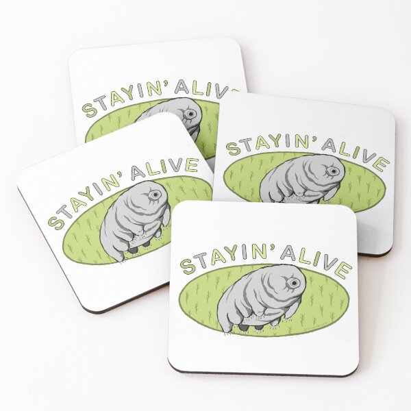 Item preview, Funny Tardigrade 'Stayin’ Alive' science design green designed and sold by PaulaJKnight .