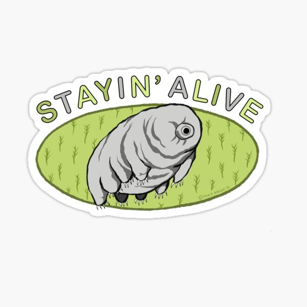 Item preview, Funny Tardigrade 'Stayin’ Alive' science design green designed and sold by PaulaJKnight .