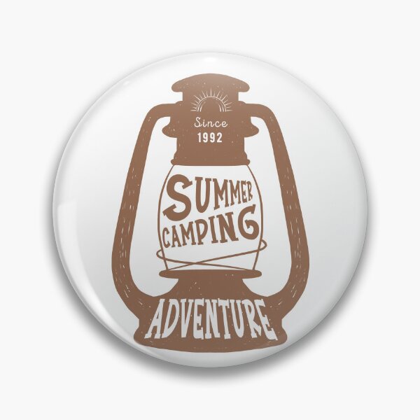 Item preview, Retro illustration of a kerosene lamp with lettering. Vintage illustration for outdoor travel. Retro emblem. Summer camping adventure designed and sold by AnaVerana.