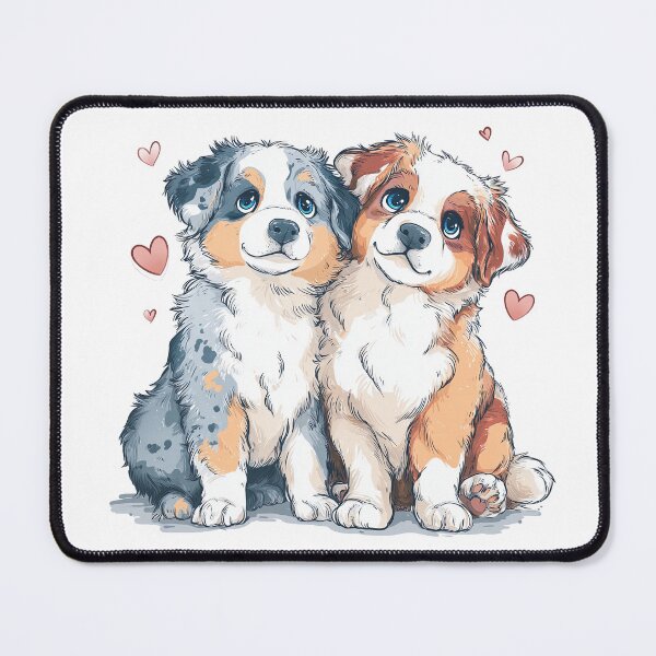 Item preview, Puppy Love: Aussie Duo Cuteness designed and sold by newnomads-art.