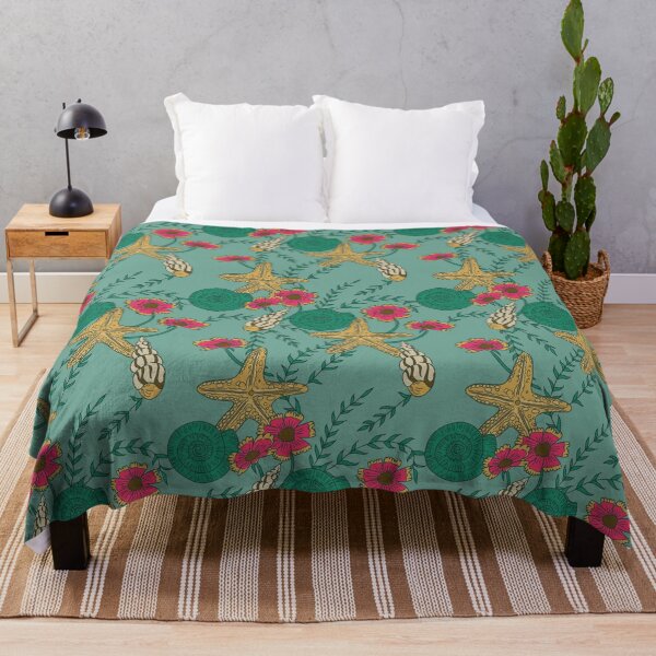 Item preview, Tropical Beach Pattern – Starfish, Seashells, and Coastal Florals designed and sold by musingtreeart.