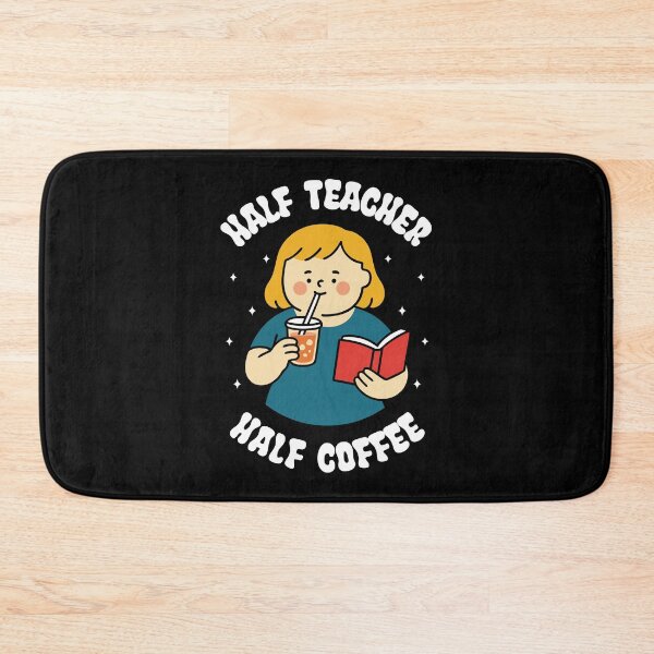 Item preview, Half teacher half coffee - cute teacher designed and sold by Chonkz.