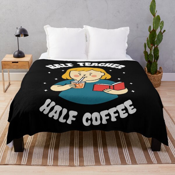 Item preview, Half teacher half coffee - cute teacher designed and sold by Chonkz.
