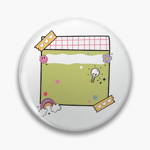 Item preview, Pastel Green Groovy Post-it – Retro Sticky Note with Smiley and Floral Tape Accents designed and sold by EmeraldeaArt.
