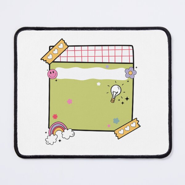 Item preview, Pastel Green Groovy Post-it – Retro Sticky Note with Smiley and Floral Tape Accents designed and sold by EmeraldeaArt.