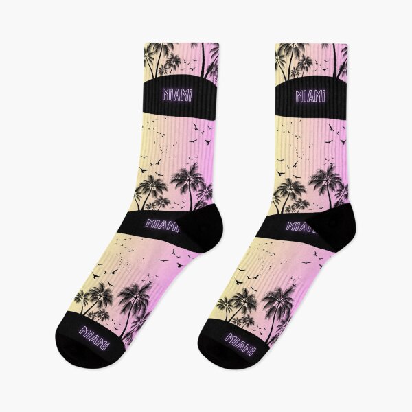 Item preview, Miami Sunset Vibes – Palm Trees & Birds Silhouette designed and sold by qtkert.