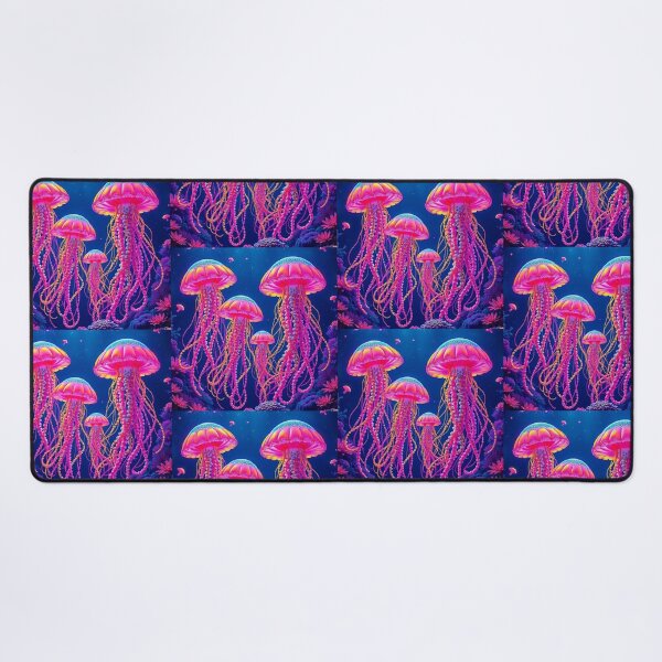Item preview, Colorful neon colors with jellyfish family  designed and sold by Dogandesighn.